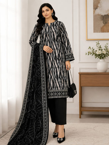 Digital Printed Cambric 3-Piece
