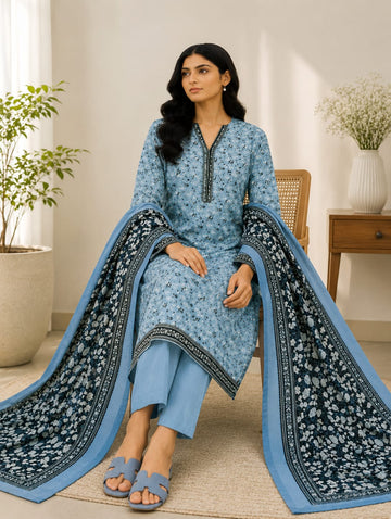 Digital Printed Cambric 3-Piece