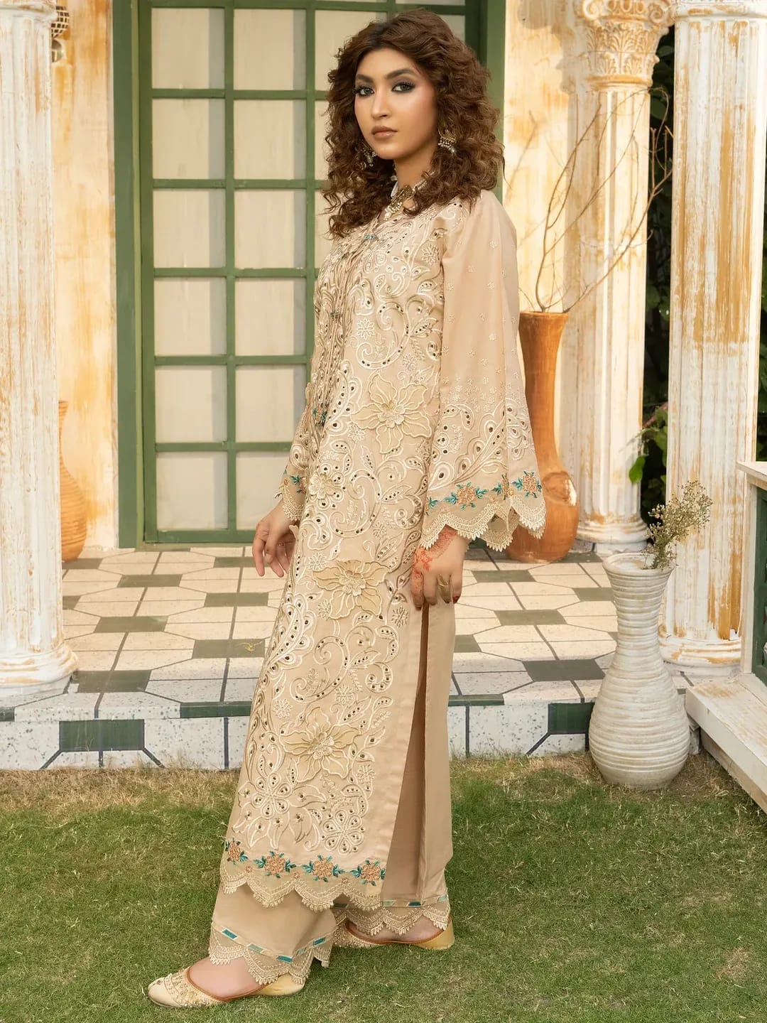 Lawn Embroidered Women's Stiched 4-PCS Set