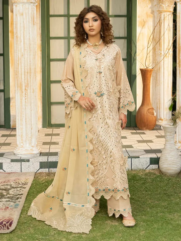 Lawn Embroidered Women's Stiched 4-PCS Set