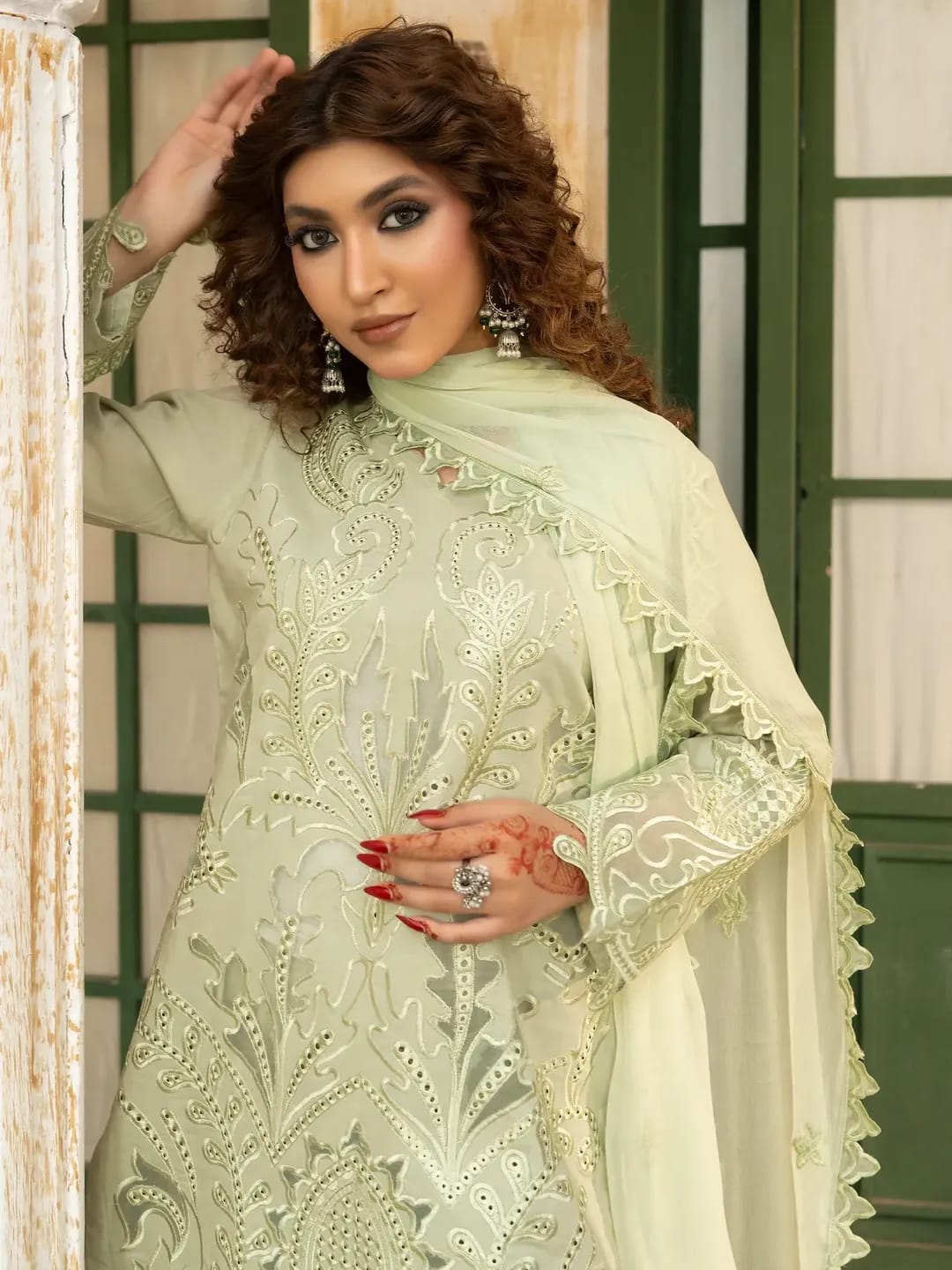 Lawn Embroidered Women's Stiched 4-PCS Set
